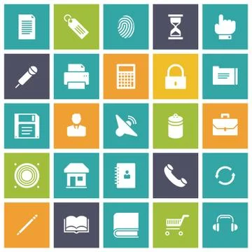 Flat design icons for user interface Stock Illustration