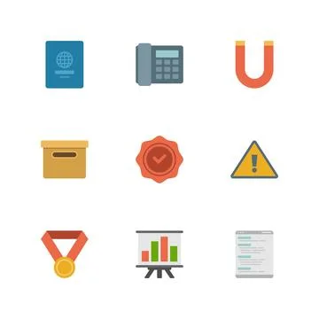 Flat design icons vector symbols for website 스톡 일러스트
