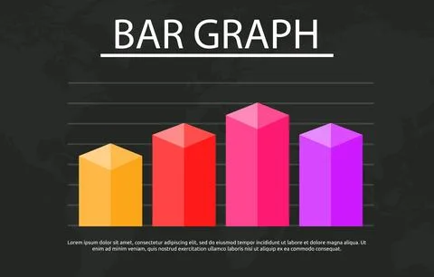 Flat Design Illustration of Bar Graph Chart Diagram for Business Data Repor.. 스톡 일러스트