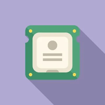 Flat design illustration of computer cpu icon イラスト素材
