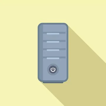Flat design illustration of computer server Stock Illustration