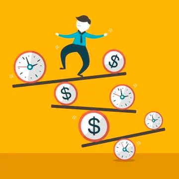 Flat design illustration concept of balance Illustration
