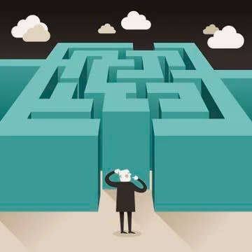 Flat design illustration concept of challenge Stock Illustration