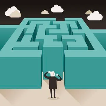 Flat design illustration concept of challenge Stock Illustration
