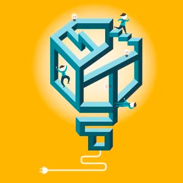 Flat design illustration concept of confused Stock Illustration