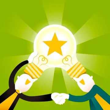 Flat design illustration concept of creative collaboration 스톡 일러스트