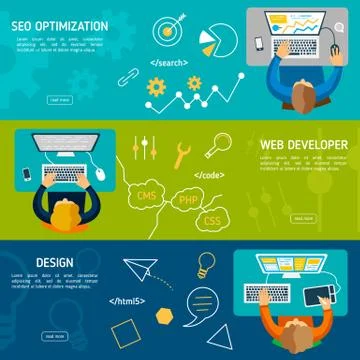 Flat design illustration concept for digital marketing Stock Illustration