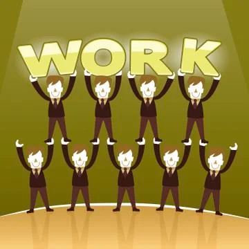 Flat design illustration concept of team work 스톡 일러스트