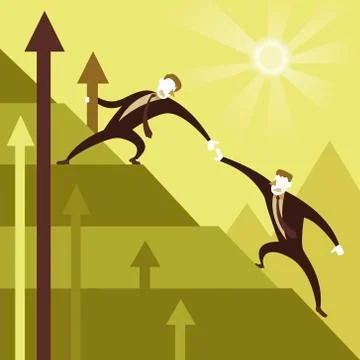 Flat design illustration concept of team work Stock Illustration