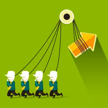 Flat design illustration concept of teamwork Stock Illustration