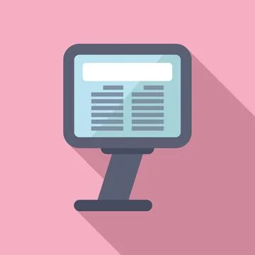 Flat design illustration of desktop computer Stock Illustration