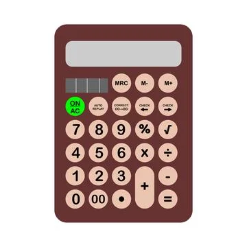 Flat design illustration of a digital calculator, ideal for conveying preci.. Stock Illustration