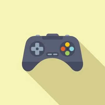 Flat design illustration of a game controller 스톡 일러스트