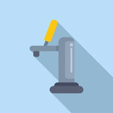 Flat design illustration of laboratory microscope Stock Illustration