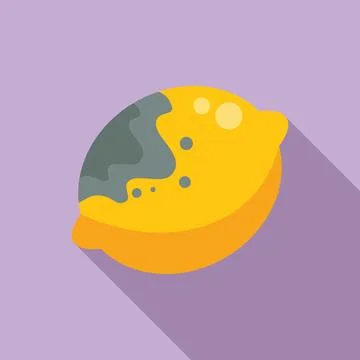 Flat design illustration of a lemon slice Stock Illustration
