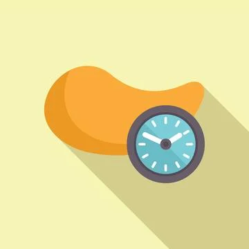 Flat design illustration of mango and scale concept Stock Illustration