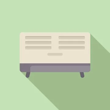 Flat design illustration of modern window ac unit Stock Illustration