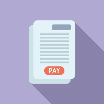 Flat design illustration of payment document icon Stock Illustration