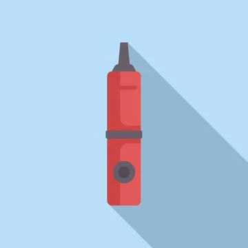 Flat design illustration of red marker pen Stock Illustration