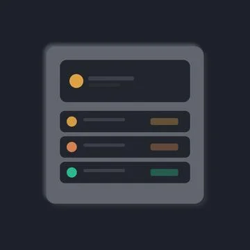 Flat design illustration of a server rack with status lights Stock Illustration