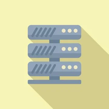 Flat design illustration of server racks Stock Illustration