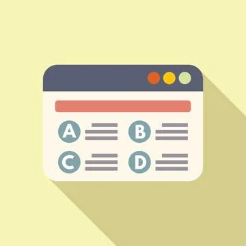 Flat design illustration of web browser interface Stock Illustration