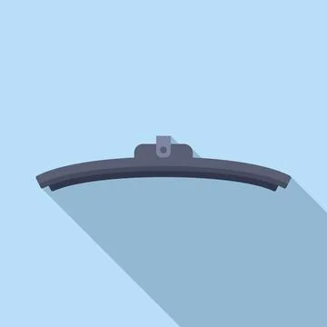 Flat design illustration of a windshield wiper Stock Illustration