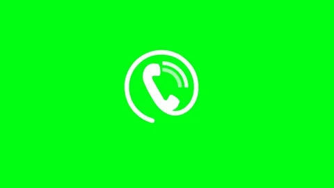 Flat Design Incoming Call Icon with Wave Animation Stock Footage 313378721