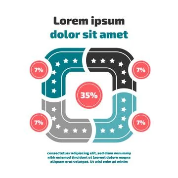 Flat design infographic Stock Illustration