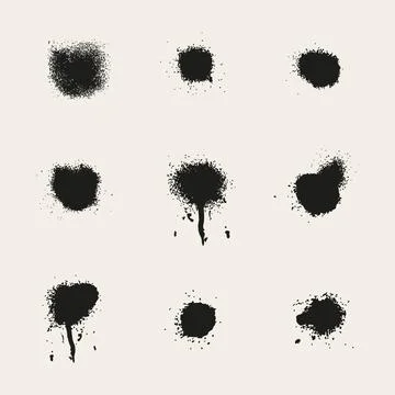 Flat design ink splash elements イラスト素材