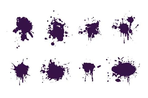 Flat design ink splash elements イラスト素材