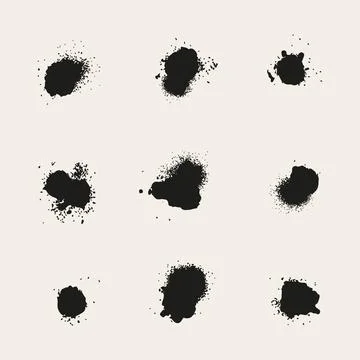 Flat design ink splash elements 스톡 일러스트