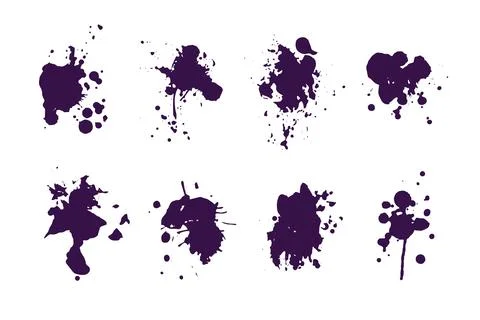 Flat design ink splash elements イラスト素材