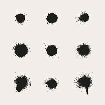 Flat design ink splash elements イラスト素材