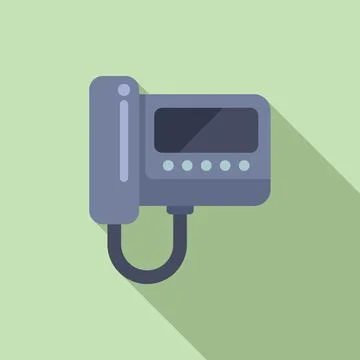 Flat design intercom system on wall Stock Illustration