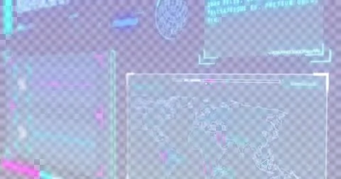 Flat design interface is showing world map with nodes and scanning bar on Stock Photos