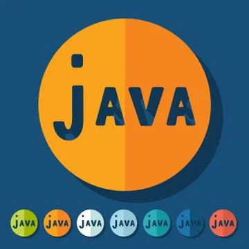 Flat design. java Stockillustratie