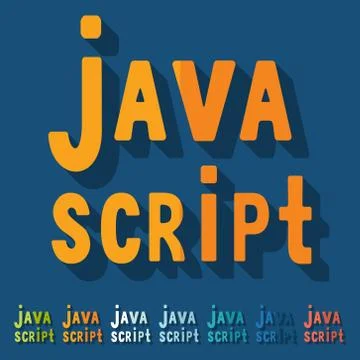 Flat design. java script Stock Illustration