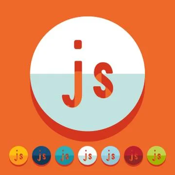 Flat design. js Stock Illustration