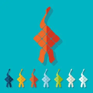 Flat design: ketupat イラスト素材