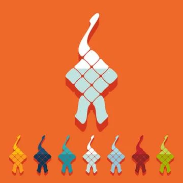 Flat design: ketupat イラスト素材