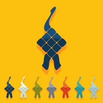 Flat design: ketupat Illustrazione stock