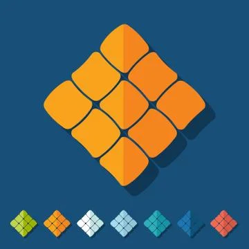 Flat design: ketupat 스톡 일러스트