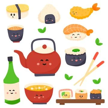 Flat design kitchen elements Stock Illustration