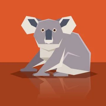 Flat design Koala Stock Illustration