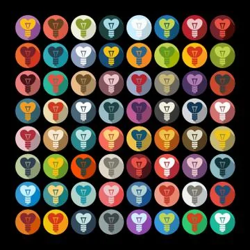 Flat design: lamp Stock Illustration