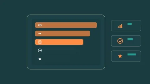 Flat design Landing page attention map animation - teal marketing motion 動画素材 342626610