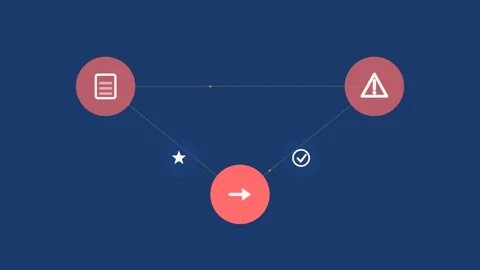 Flat design Lead form simplification animation - cobalt blue marketing motion Vídeo Stock 342626900