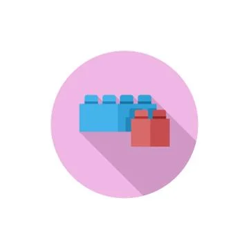 Flat design Lego Cubes Stock Illustration
