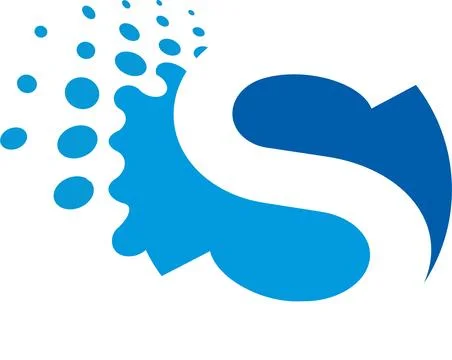Flat design letter S logo template Stock Illustration